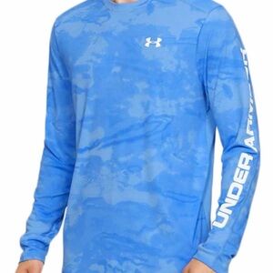 Under Armour IsoChill Shore Break Camo Crew Shirt - Carolina Blue